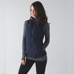 Lululemon Fluffed Up Vest in Inkwell Blue in Size 4